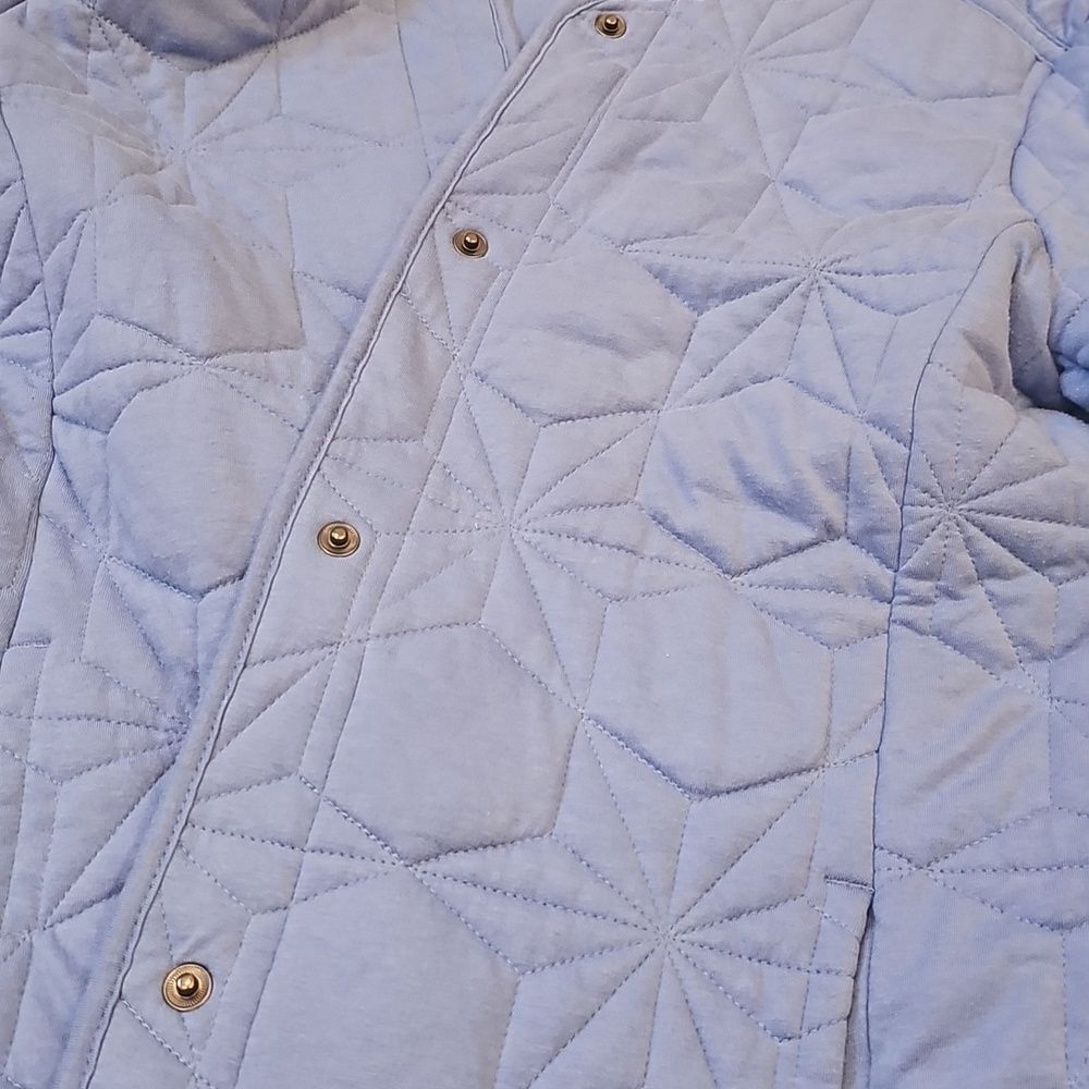 Lands End Light Blue Quilted Jacket Size M - Picture 11 of 12